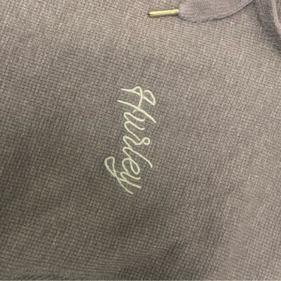 Brown Hurley Y2K Style Hoodie with Embroidered Logo - Picture 2 of 5